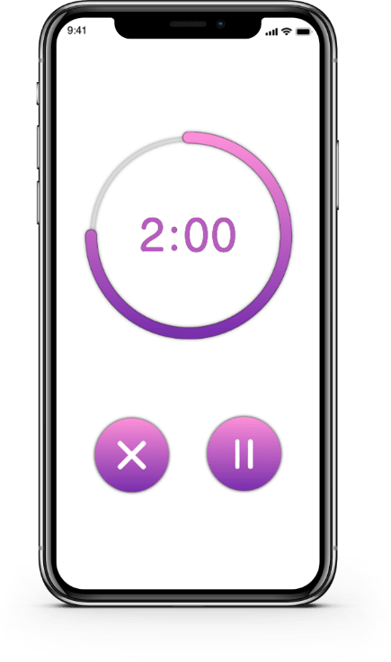 タイマー画面のモックアップ